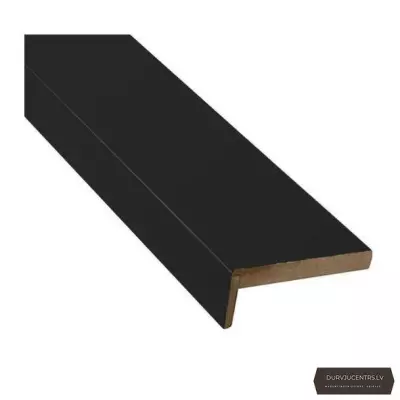Durvju apmales daļa MDF Melns matēts teleskopiskā PP Premium