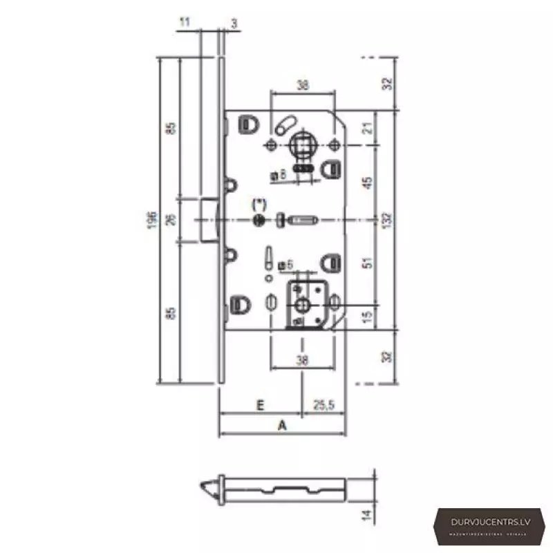 Slēdzene AGB F18 EVO WC ar pretplāksni balts