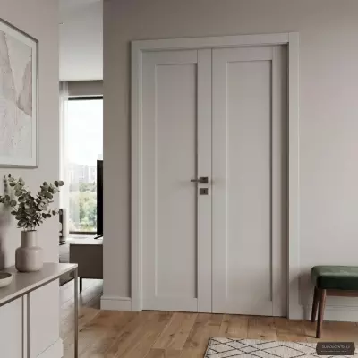 Divviru durvis Luna Pelēks matēts PVC Deluxe